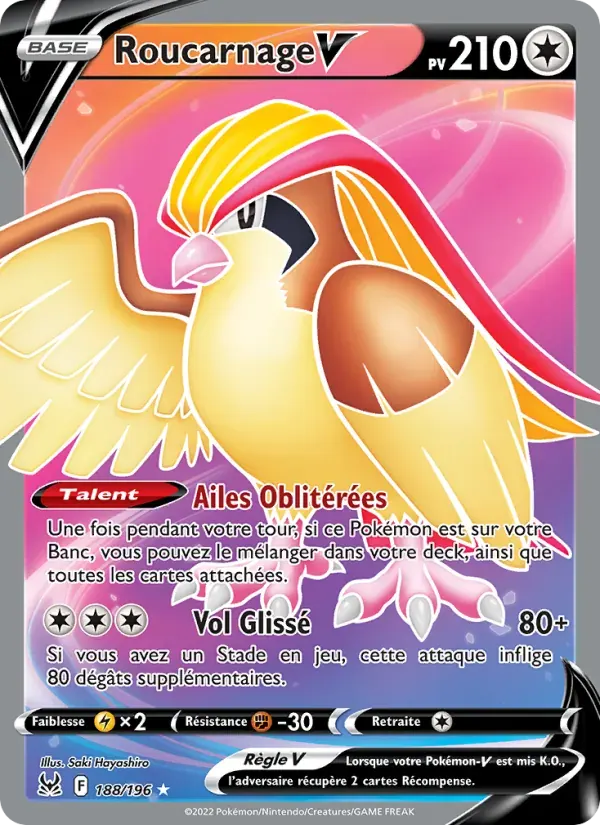 Roucarnage V — Origine Perdue 188 French Pokémon card