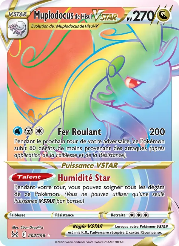 Muplodocus de Hisui VSTAR — Origine Perdue 202 French Pokémon card