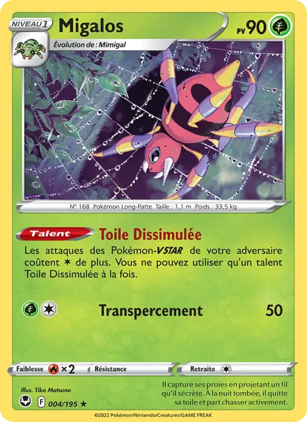 Migalos — Tempête Argentée 4 French Pokémon card