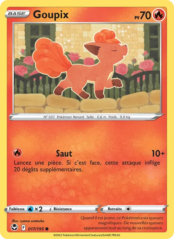 Goupix — Tempête Argentée 17 French Pokémon card