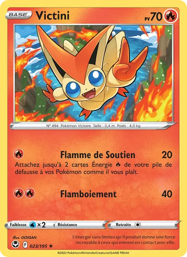 Victini — Tempête Argentée 23 French Pokémon card