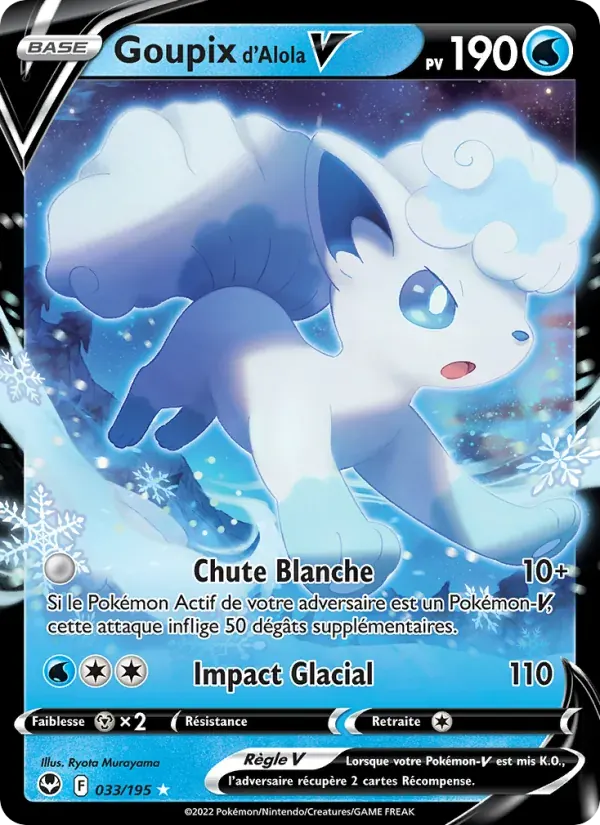 Goupix d'Alola V — Tempête Argentée 33 French Pokémon card