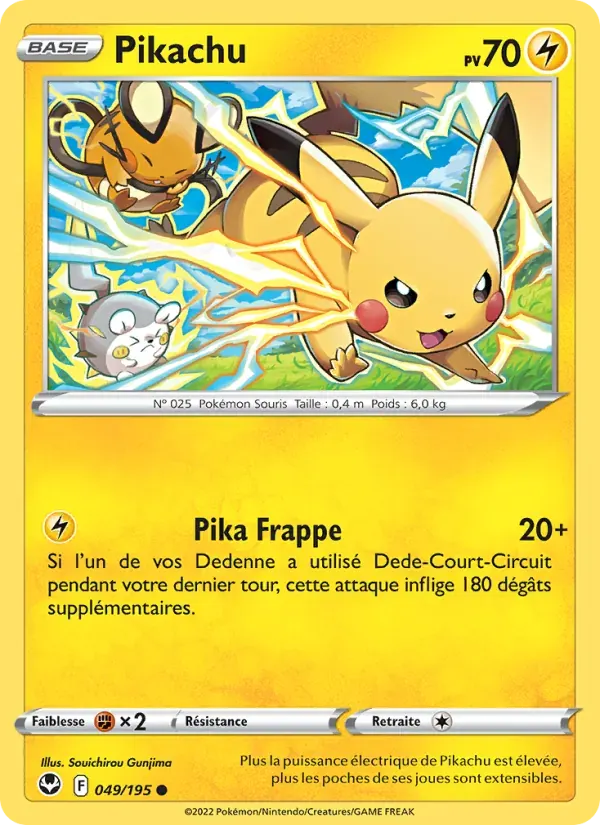 Pikachu — Tempête Argentée 49 French Pokémon card
