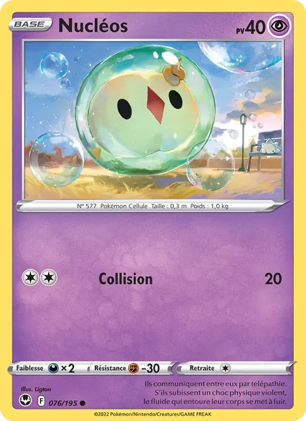 Nucléos — Tempête Argentée 76 French Pokémon card