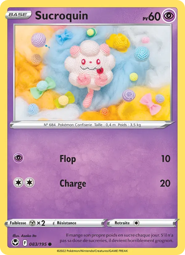 Sucroquin — Tempête Argentée 83 French Pokémon card