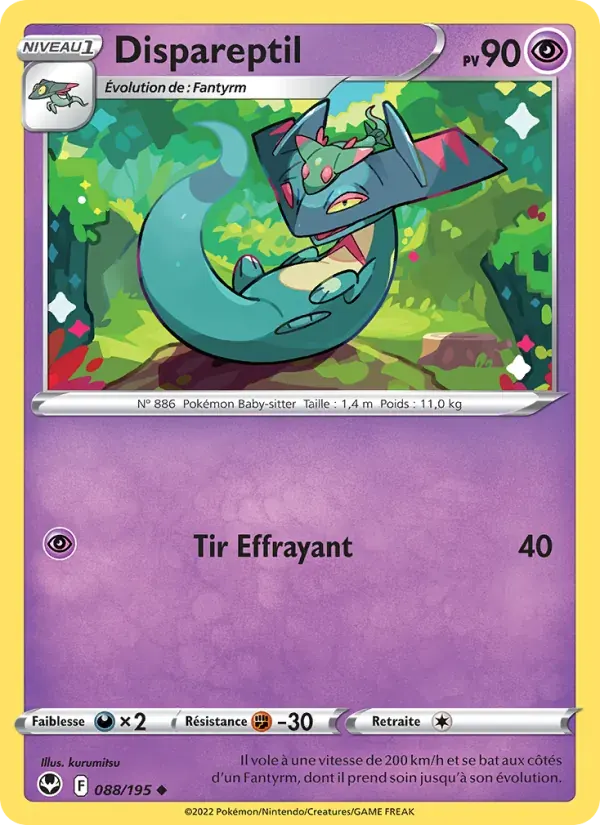 Dispareptil — Tempête Argentée 88 French Pokémon card