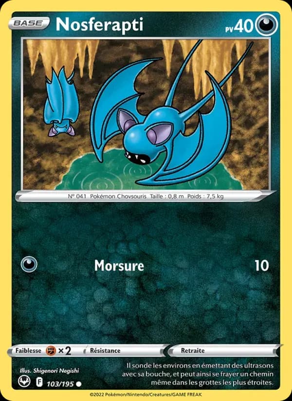 Nosferapti — Tempête Argentée 103 French Pokémon card