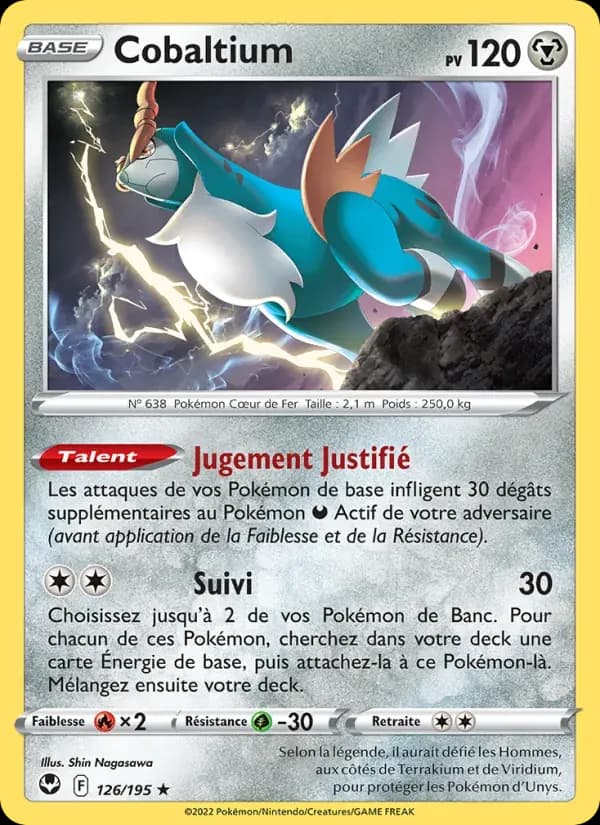 Cobaltium — Tempête Argentée 126 French Pokémon card