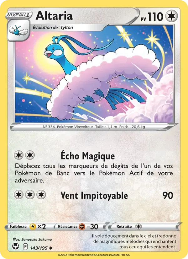 Altaria — Tempête Argentée 143 French Pokémon card