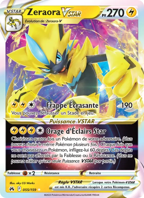 Zeraora VSTAR — Zénith Suprême 55 French Pokémon card