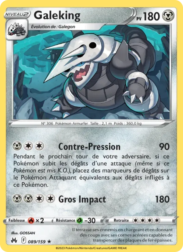 Galeking — Zénith Suprême 89 French Pokémon card