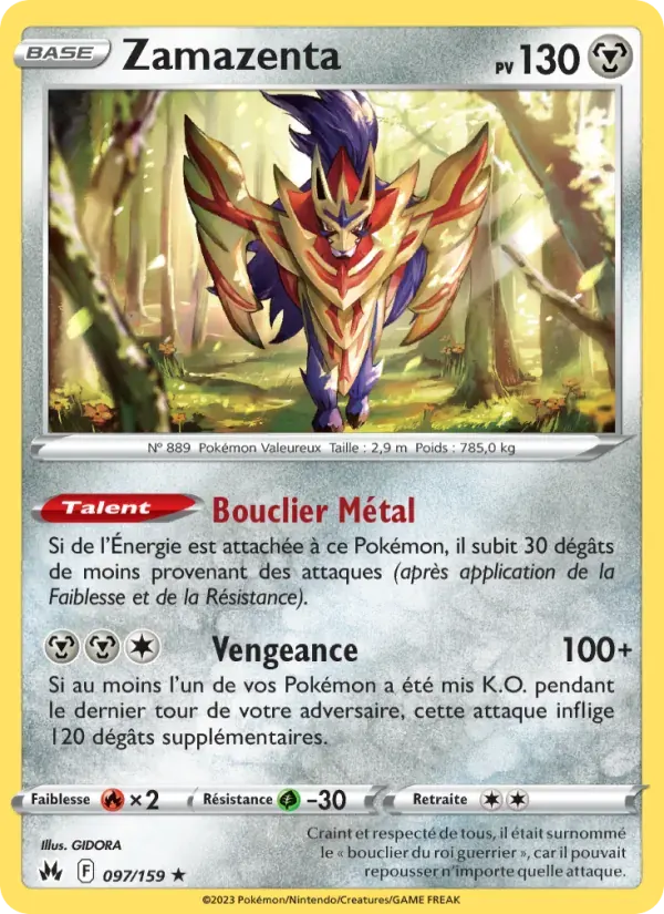 Zamazenta — Zénith Suprême 97 French Pokémon card