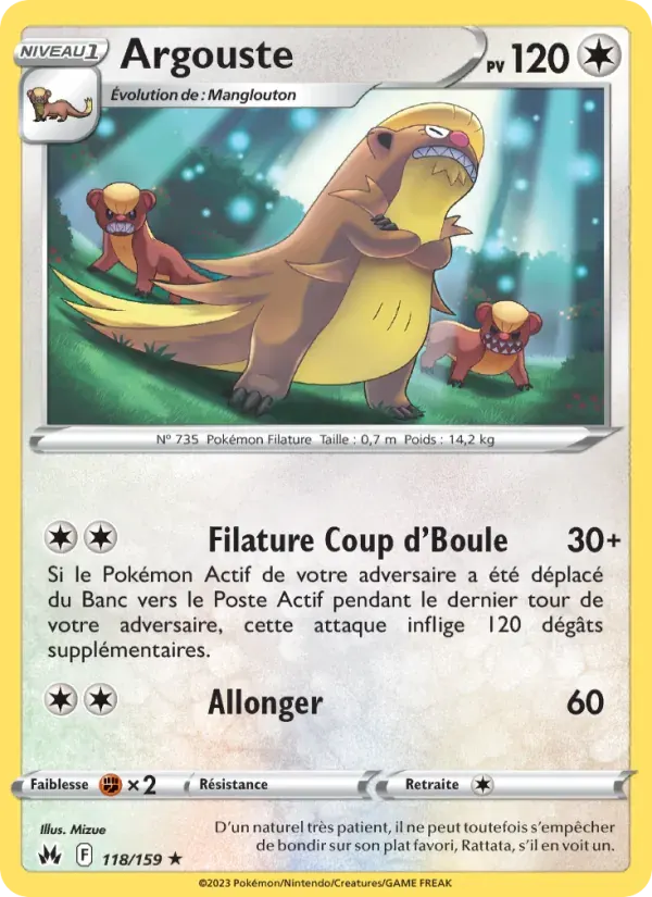 Argouste — Zénith Suprême 118 French Pokémon card