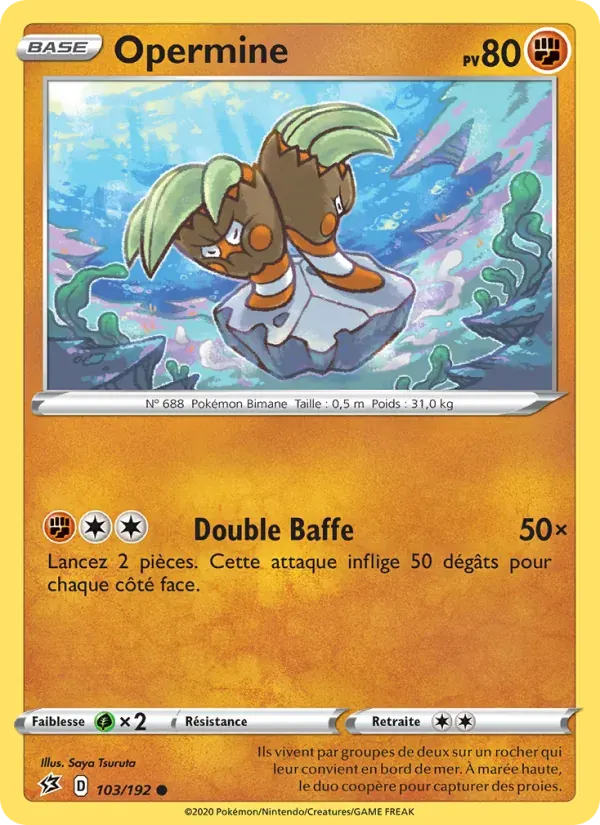 Opermine — Clash des Rebelles 103 French Pokémon card