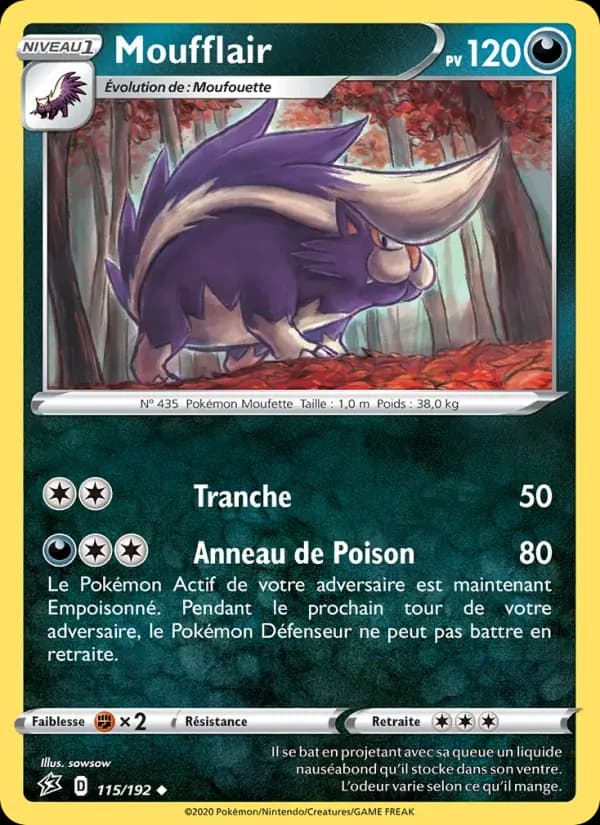 Moufflair — Clash des Rebelles 115 French Pokémon card