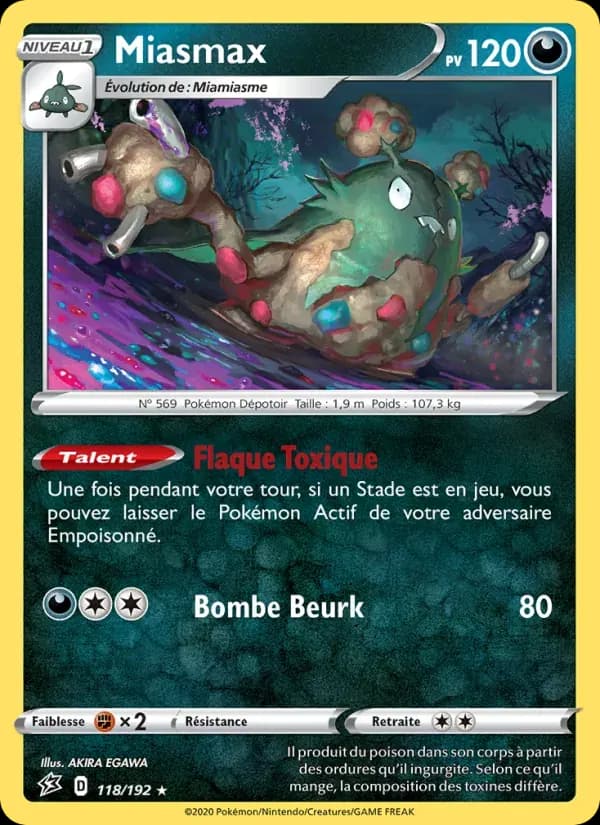 Miasmax — Clash des Rebelles 118 French Pokémon card
