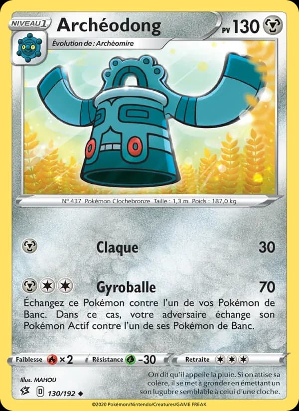 Archéodong — Clash des Rebelles 130 French Pokémon card