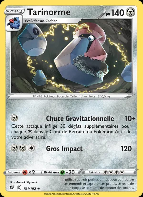 Tarinorme — Clash des Rebelles 131 French Pokémon card