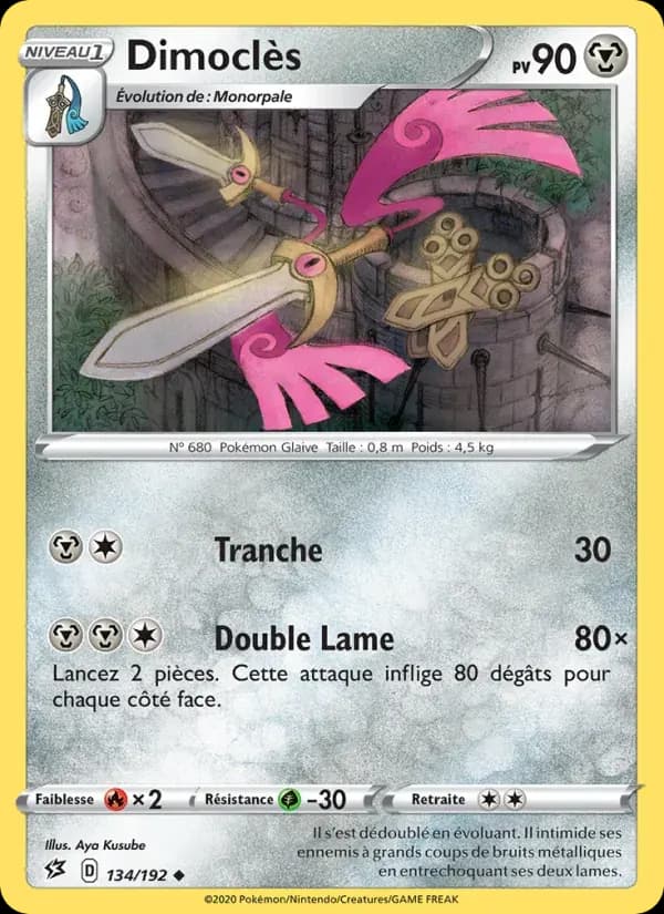 Dimoclès — Clash des Rebelles 134 French Pokémon card