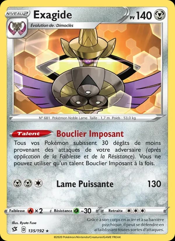 Exagide — Clash des Rebelles 135 French Pokémon card