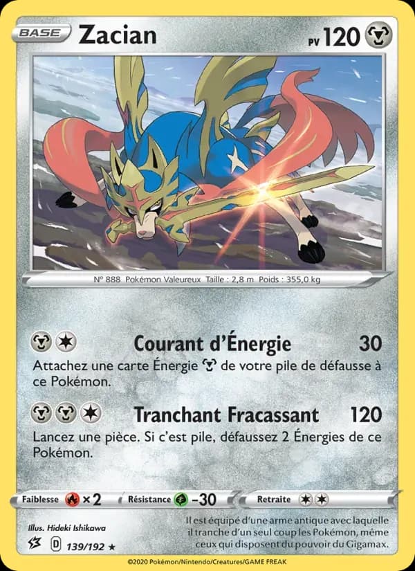 Zacian — Clash des Rebelles 139 French Pokémon card