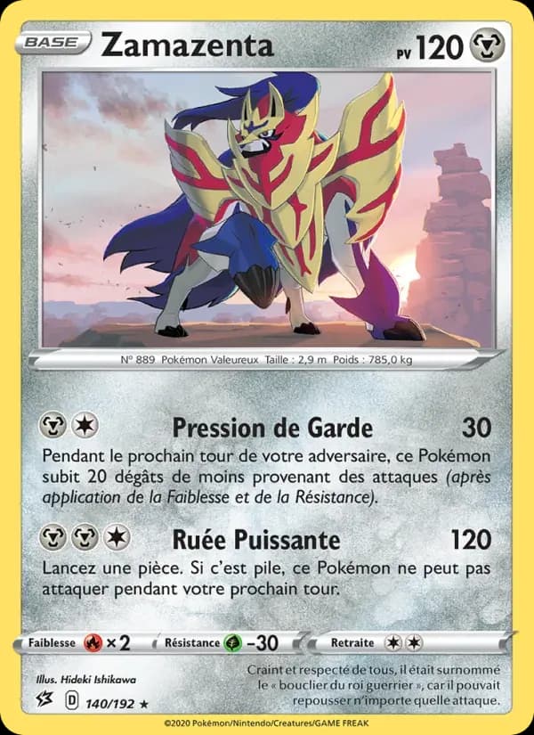 Zamazenta — Clash des Rebelles 140 French Pokémon card