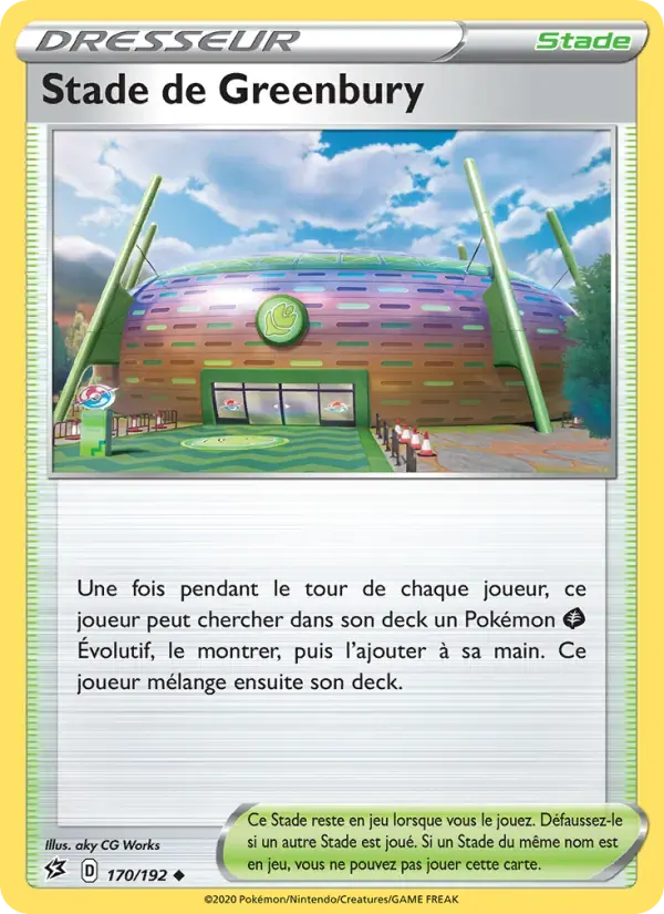 Stade de Greenbury — Clash des Rebelles 170 French Pokémon card