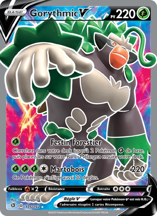 Gorythmic V — Clash des Rebelles 175 French Pokémon card