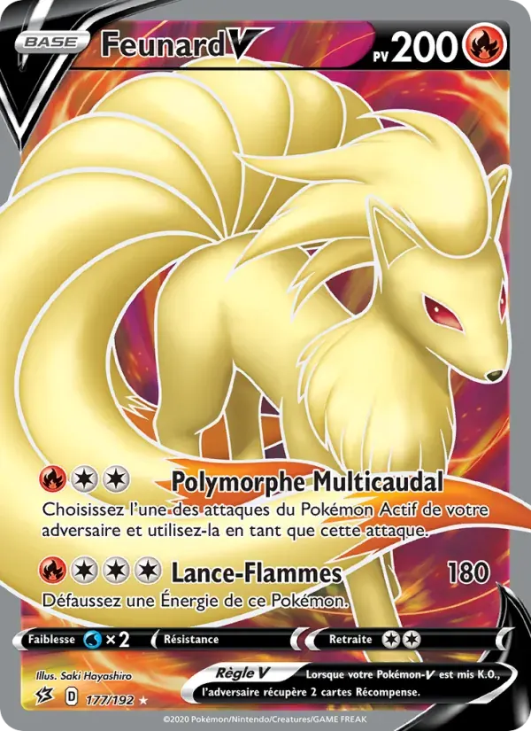 Feunard V — Clash des Rebelles 177 French Pokémon card