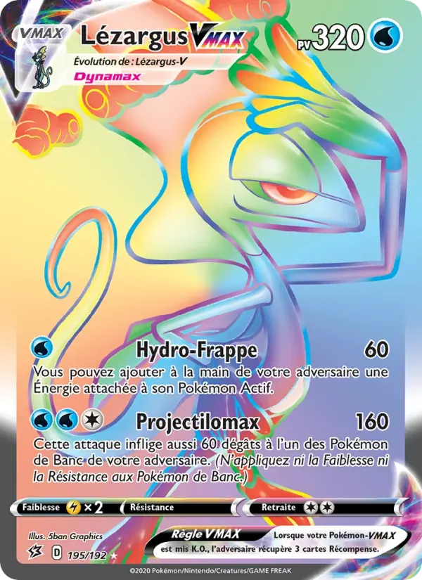Lézargus VMAX — Clash des Rebelles 195 French Pokémon card