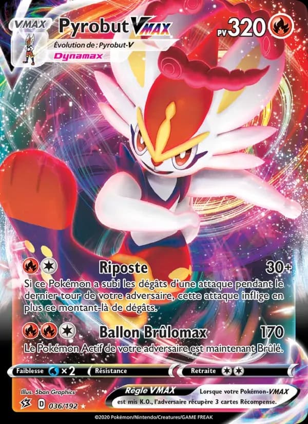 Pyrobut VMAX — Clash des Rebelles 36 French Pokémon card