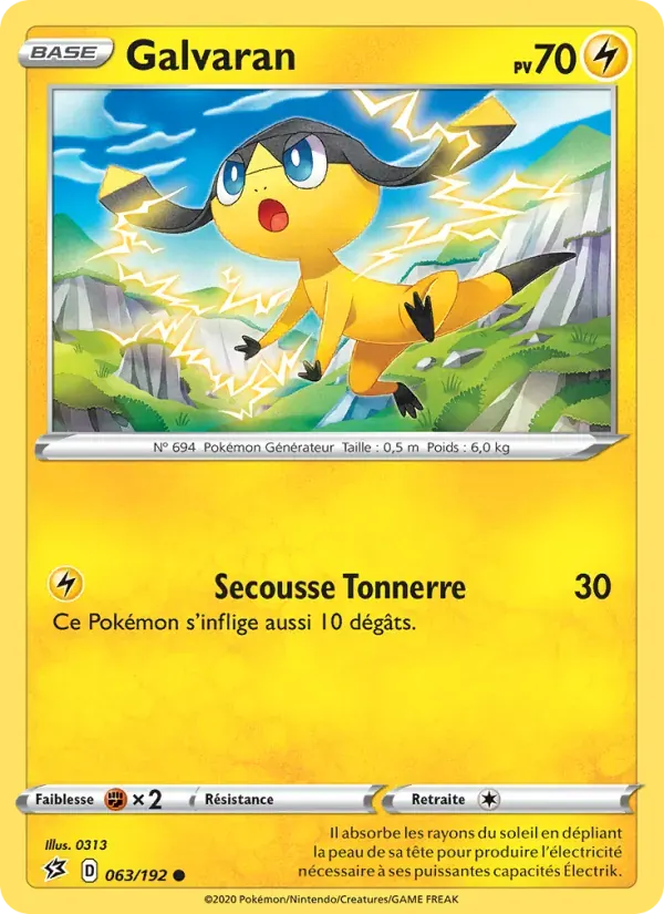 Galvaran — Clash des Rebelles 63 French Pokémon card