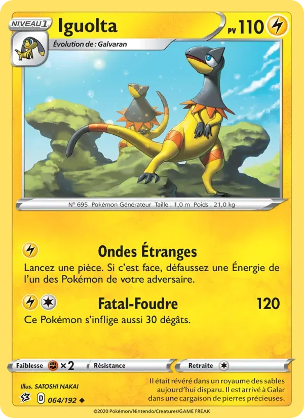 Iguolta — Clash des Rebelles 64 French Pokémon card