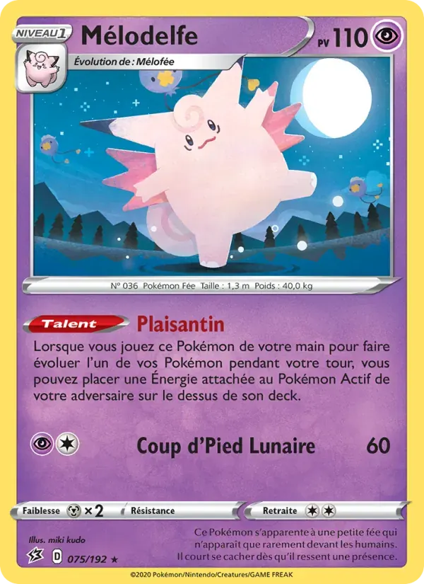 Mélodelfe — Clash des Rebelles 75 French Pokémon card