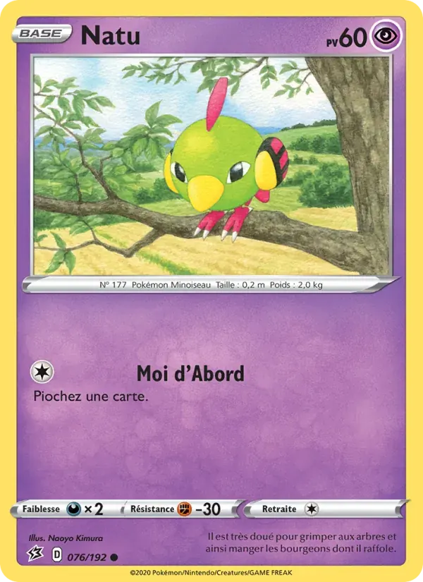 Natu — Clash des Rebelles 76 French Pokémon card