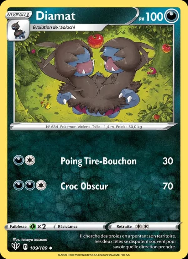 Diamat — Ténèbres Embrasées 109 French Pokémon card