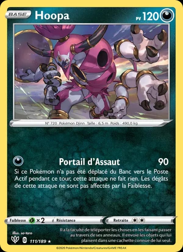 Hoopa — Ténèbres Embrasées 111 French Pokémon card