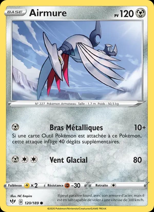 Airmure — Ténèbres Embrasées 120 French Pokémon card