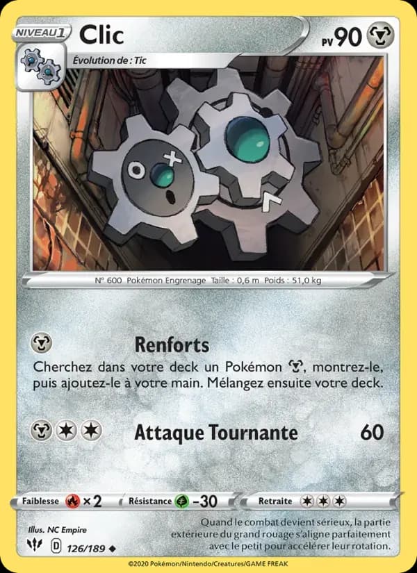 Clic — Ténèbres Embrasées 126 French Pokémon card