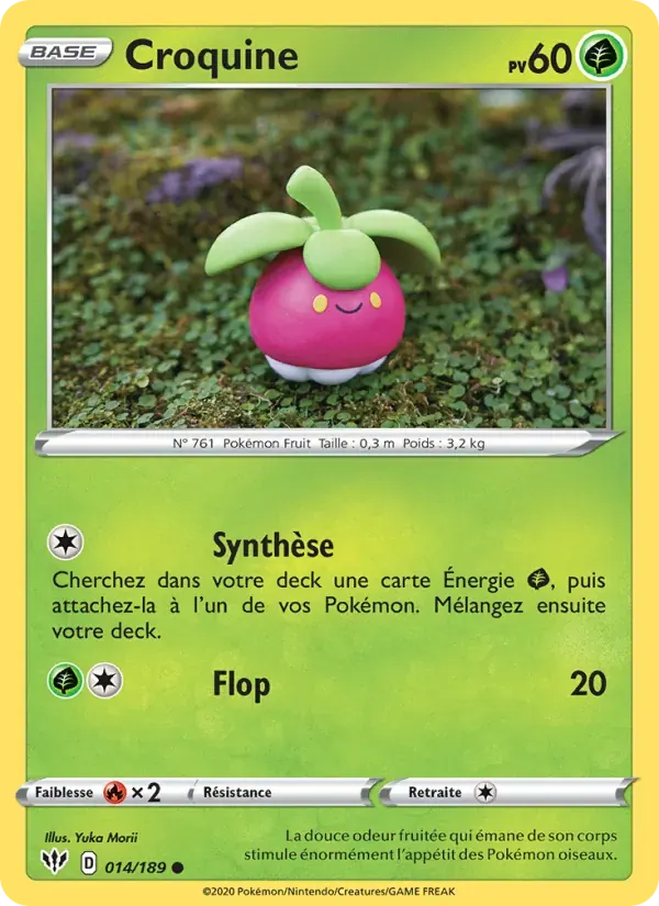 Croquine — Ténèbres Embrasées 14 French Pokémon card