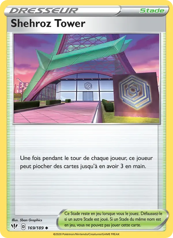 Shehroz Tower — Ténèbres Embrasées 169 French Pokémon card