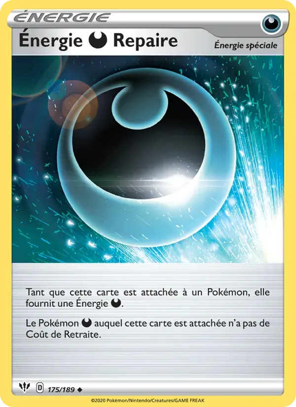 Énergie Darkness Repaire — Ténèbres Embrasées 175 French Pokémon card