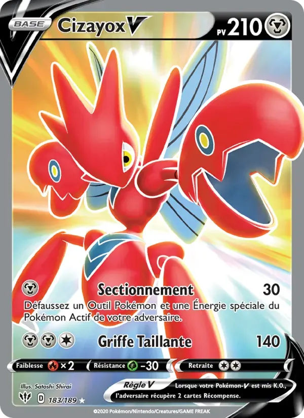 Cizayox V — Ténèbres Embrasées 183 French Pokémon card