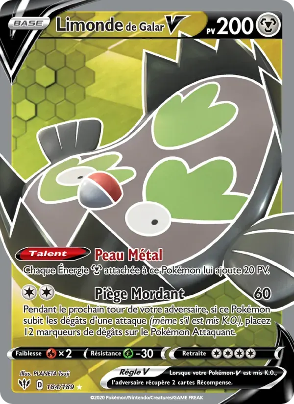 Limonde de Galar V — Ténèbres Embrasées 184 French Pokémon card