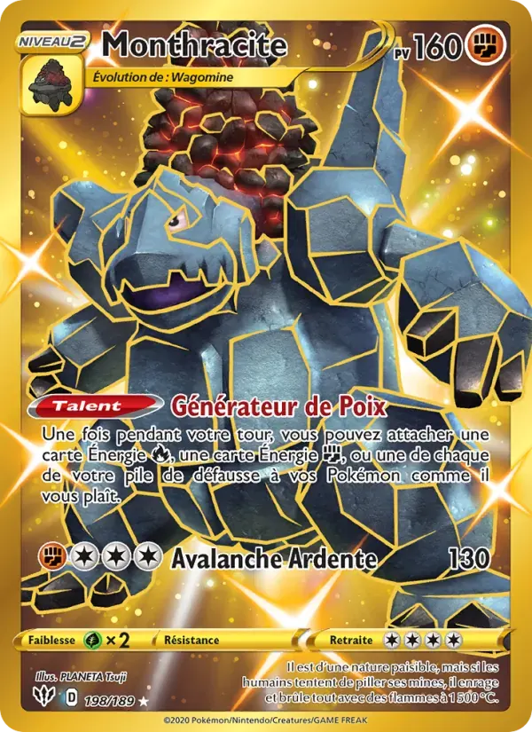 Monthracite — Ténèbres Embrasées 198 French Pokémon card