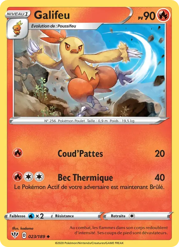 Galifeu — Ténèbres Embrasées 23 French Pokémon card