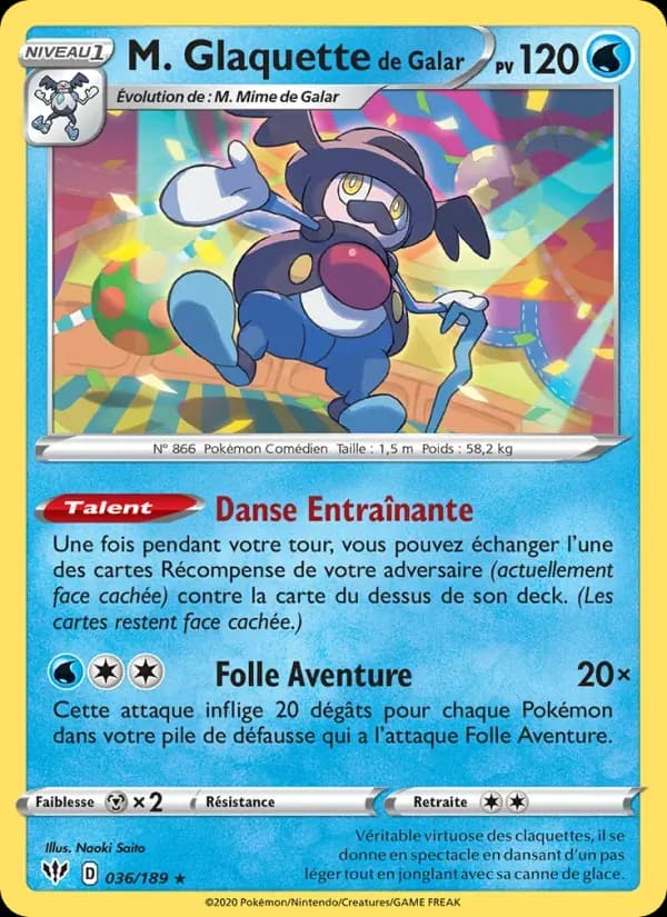 M. Glaquette de Galar — Ténèbres Embrasées 36 French Pokémon card
