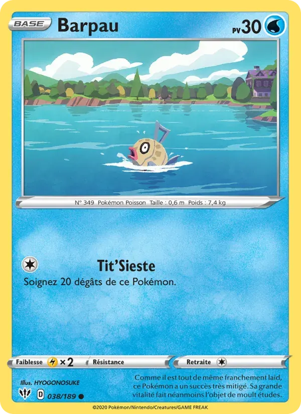 Barpau — Ténèbres Embrasées 38 French Pokémon card