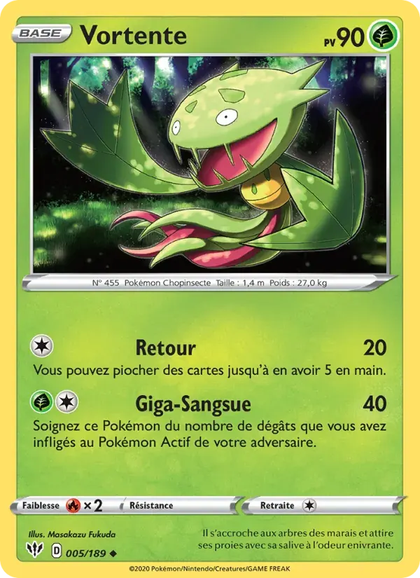 Vortente — Ténèbres Embrasées 5 French Pokémon card