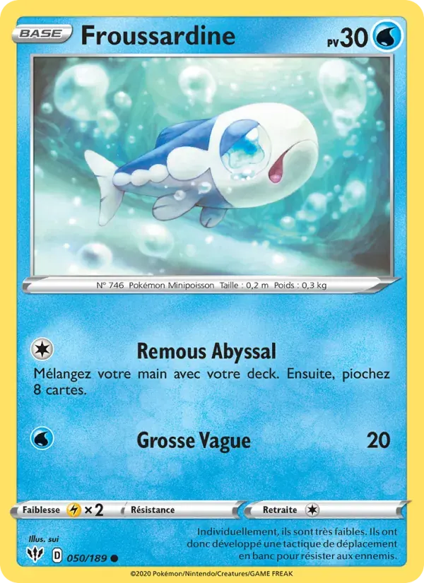 Froussardine — Ténèbres Embrasées 50 French Pokémon card